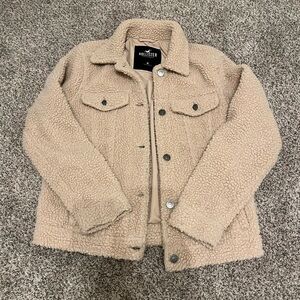 Hollister Cream Sherpa Coat